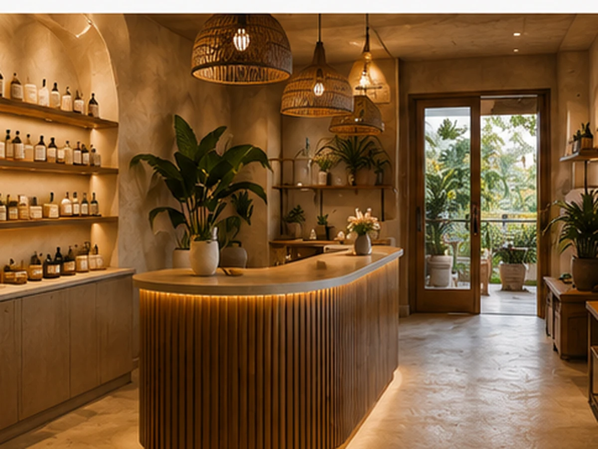 Interior cálido de negocio local en Puerto Vallarta, Bahía de Banderas